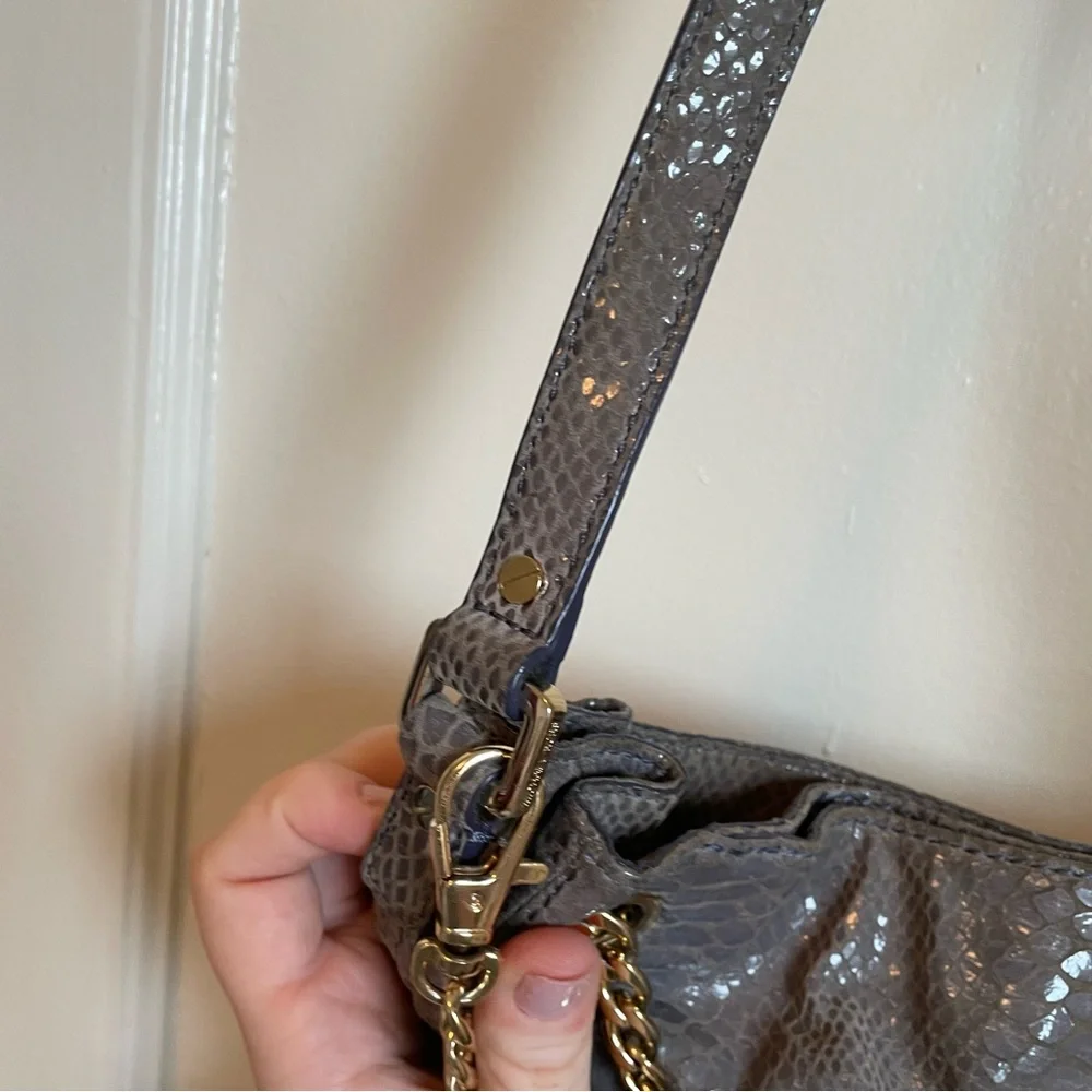Michael Kors Authenic Dark Grey Reptile Print Bag